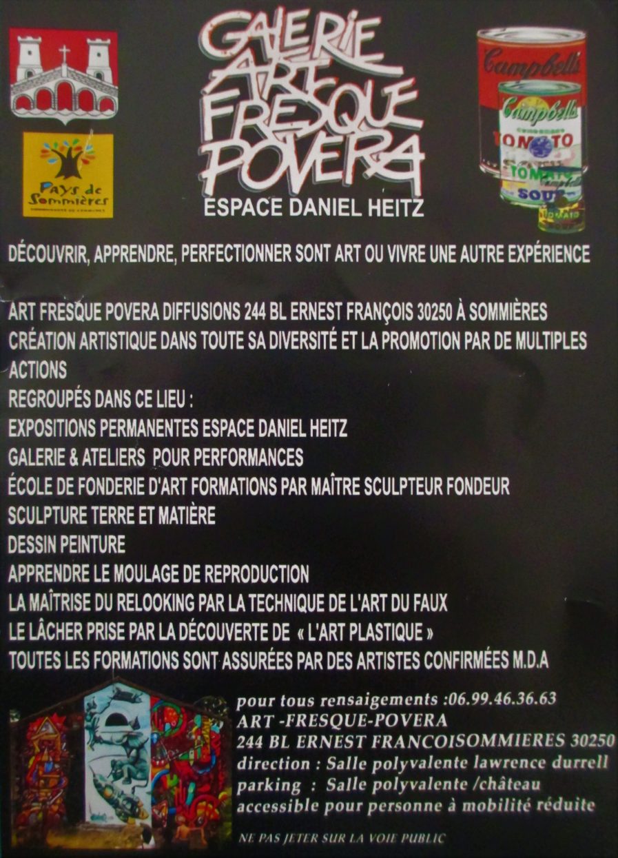 Exposition permanente à la Galerie Art Fresque et Povera