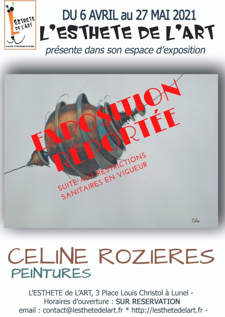 Exposition esthete de l'art lunel de peinture reportée