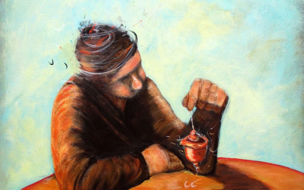 1 Tourné. 60x80 cm. 2021. Technique mixte sur toile. 180 RECADRE ET RETOUCHE
